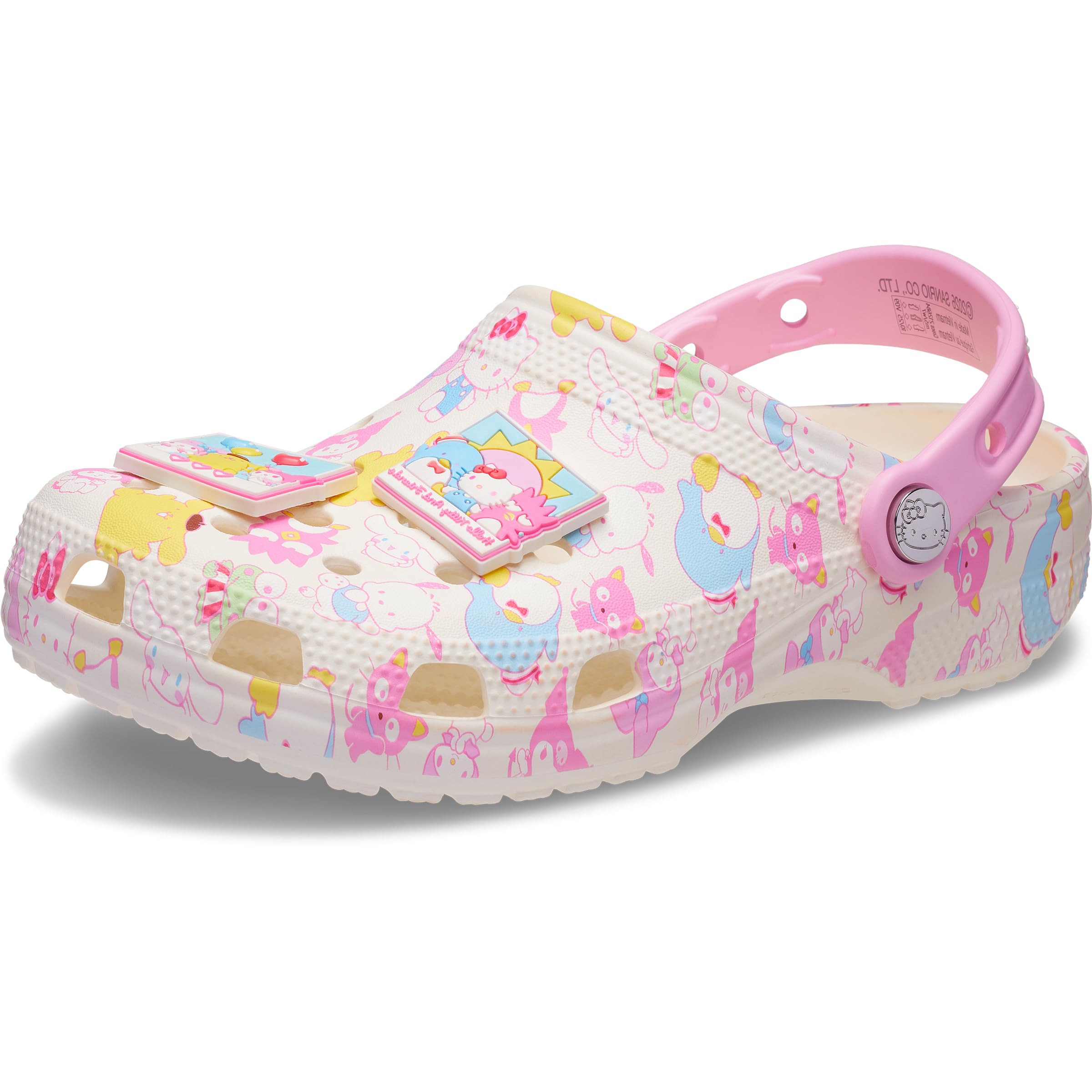 Crocs Unisex-Adult Classic Hello Kitty Clog, White, 10 Men/12